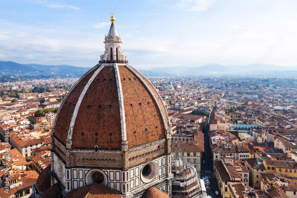 view of Duomo and Florence city from Campanile