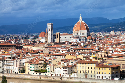 skyline of Florence city with Duomo