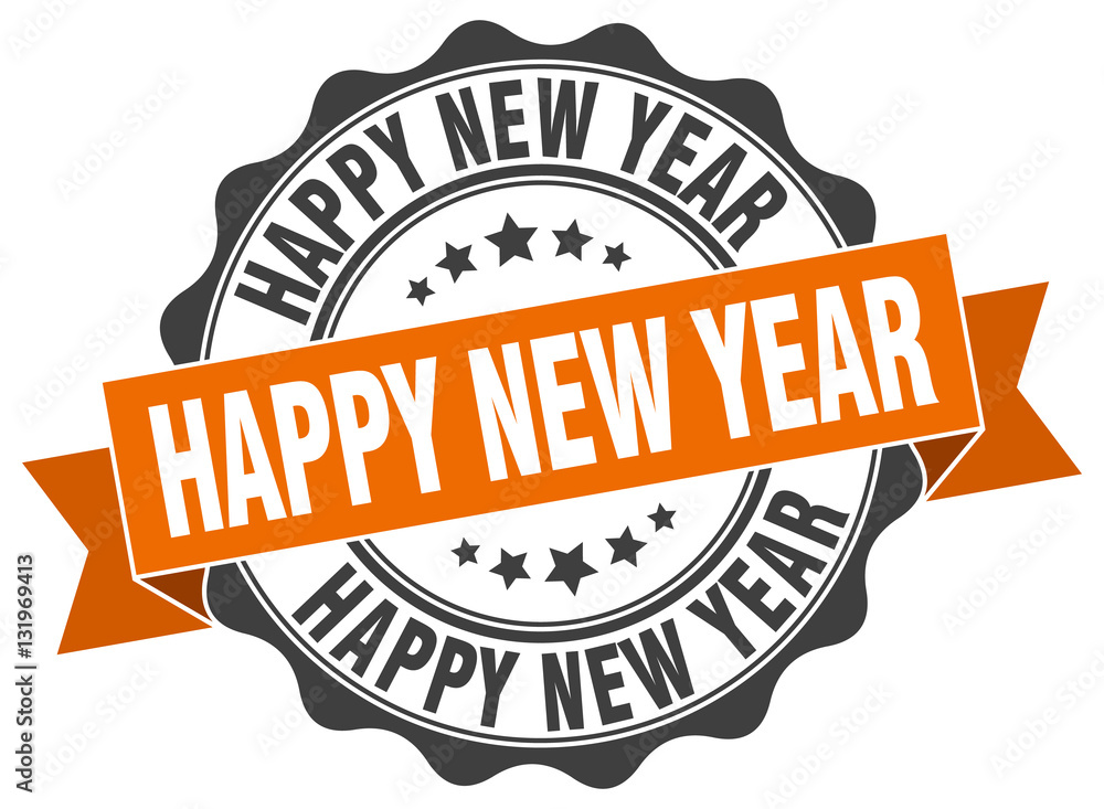 Obraz premium happy new year stamp. sign. seal