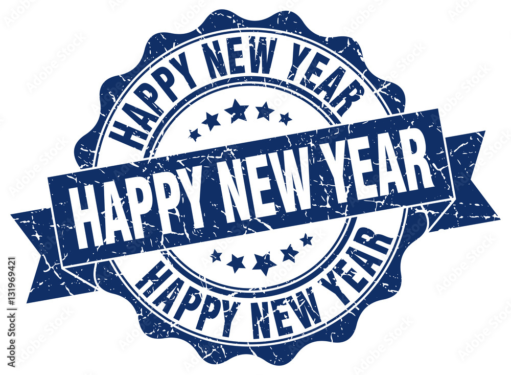Fototapeta premium happy new year stamp. sign. seal