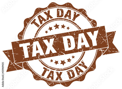 tax day stamp. sign. seal