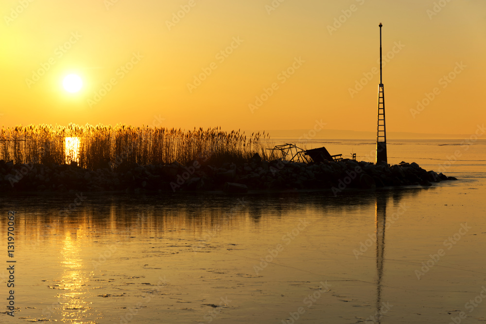 Sunset at Lake Balaton ( Fonyod ), Hungary