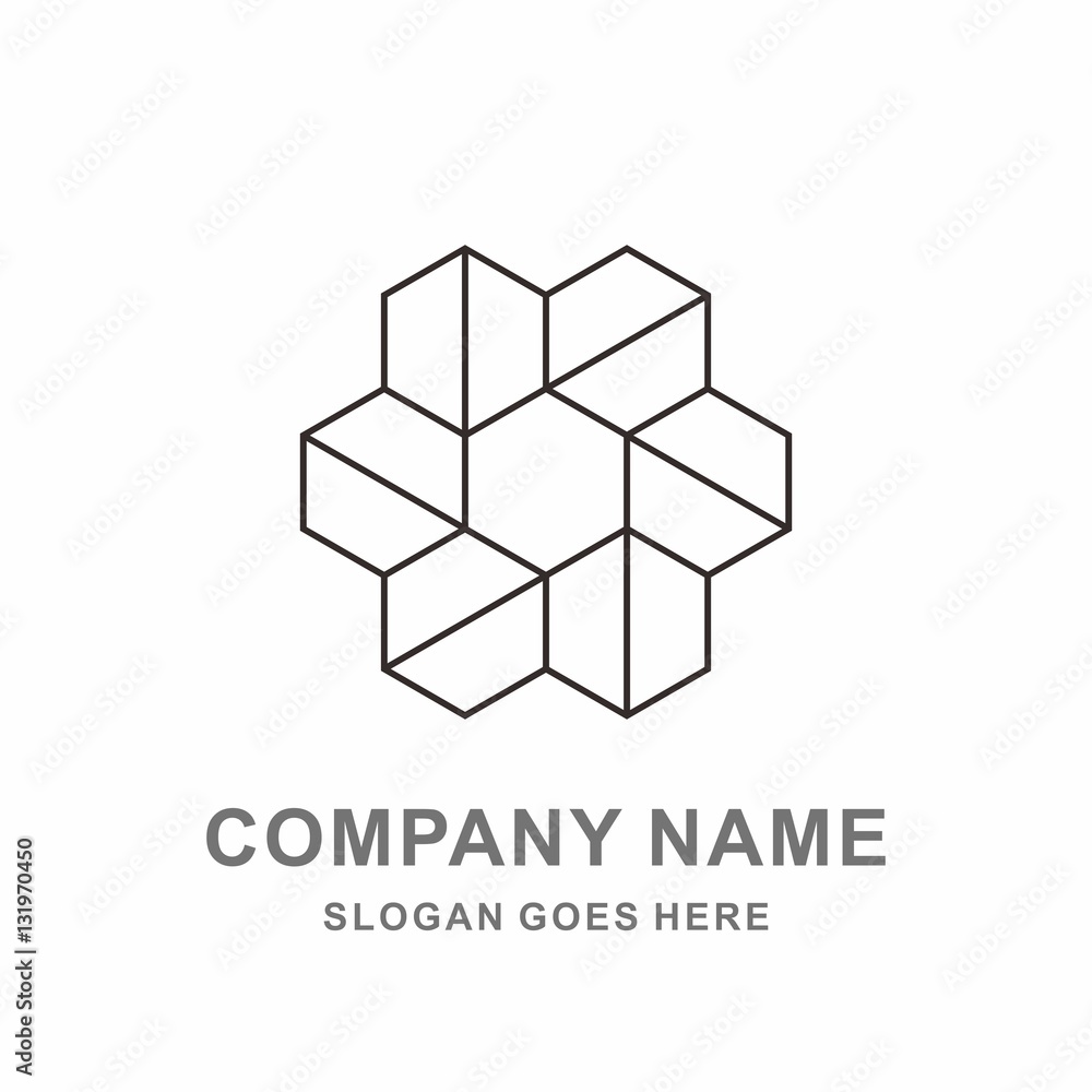 Geometric Circular Hexagon Cube Outline Tessellate Architecture Interior Business Company Stock Vector Logo Design Template Geometric Circular Hexagon Cube Outline Tessellate Architecture Interior Business Company Stock Vector Logo Design Template