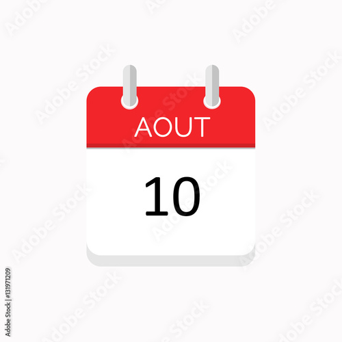 icone rouge à spirale calendrier