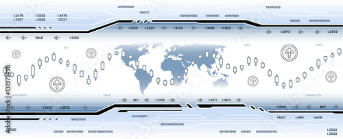 Business background with digits and lines