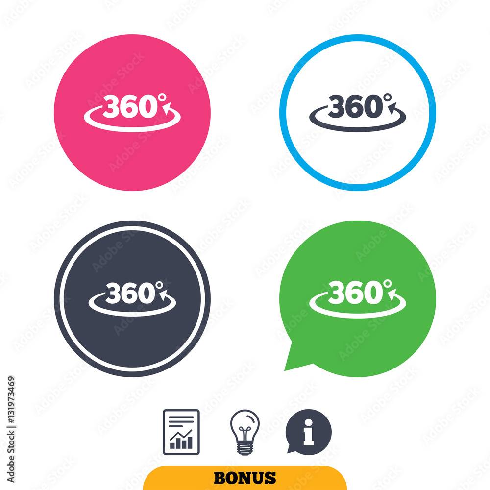 Angle 360 degrees sign icon. Geometry math symbol. Angle 360 degrees sign icon. Geometry math symbol.