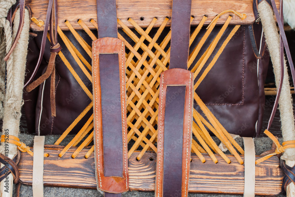 Medieval Horse harness, Saddle , background Stock Photo | Adobe Stock