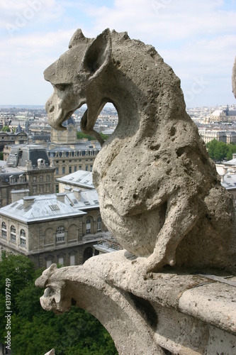 Obraz na płótnie Gargoyle, Notre Dame, Paris