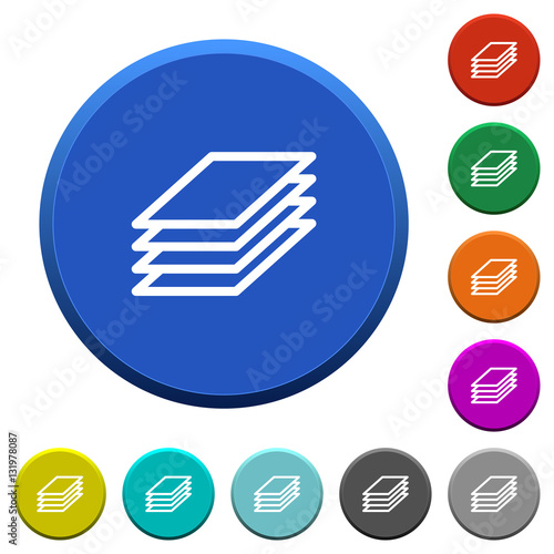 Printing papers beveled buttons