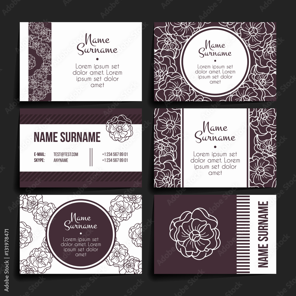 Set of vector design templates. Brochures in random flower style. Vintage frames and backgrounds. Set of vector design templates. Brochures in random flower style. Vintage frames and backgrounds.