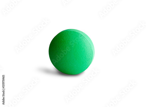 green round pill on the white background