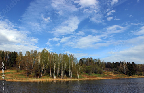 River Vorya in Abramtsevo, near museum-estate of Savva Mamontov, Moscow region photo