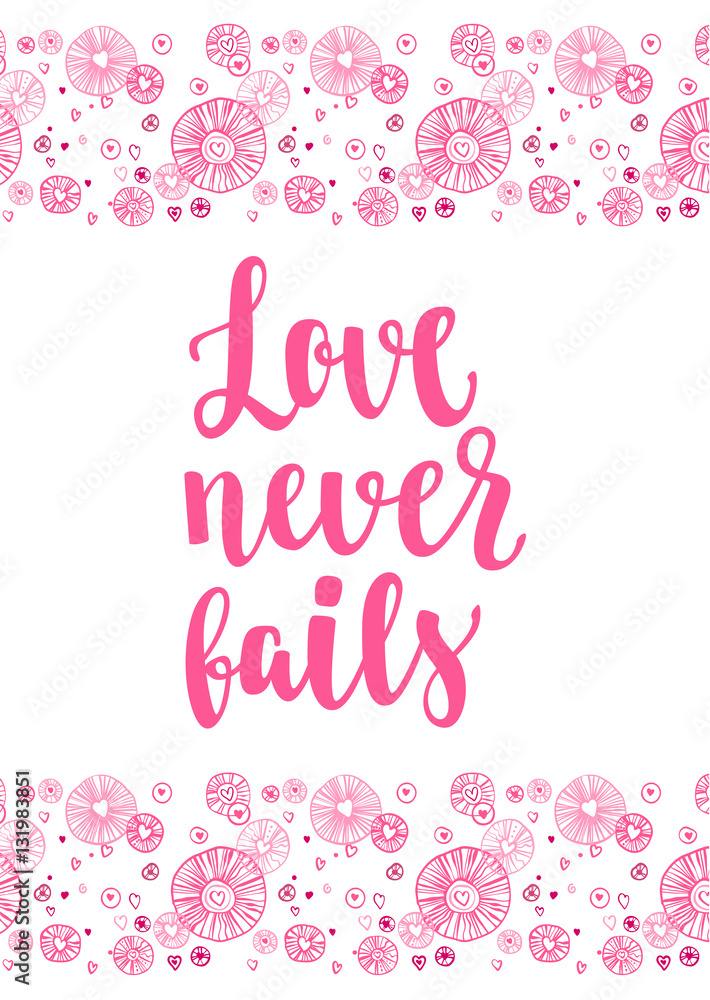 Valentine's day quote. Romantic saying for posters, cards or leaflet.