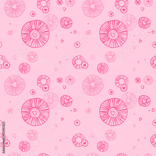 Romantic seamless pattern with hearts for your design.