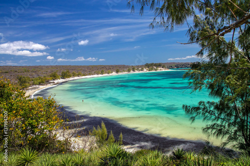 Turquoise coast on Bay of Pigeons