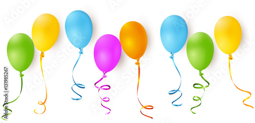 Bunte Luftballons mit Band
