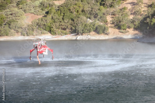 Helicopter Fighting California Wildfire photo