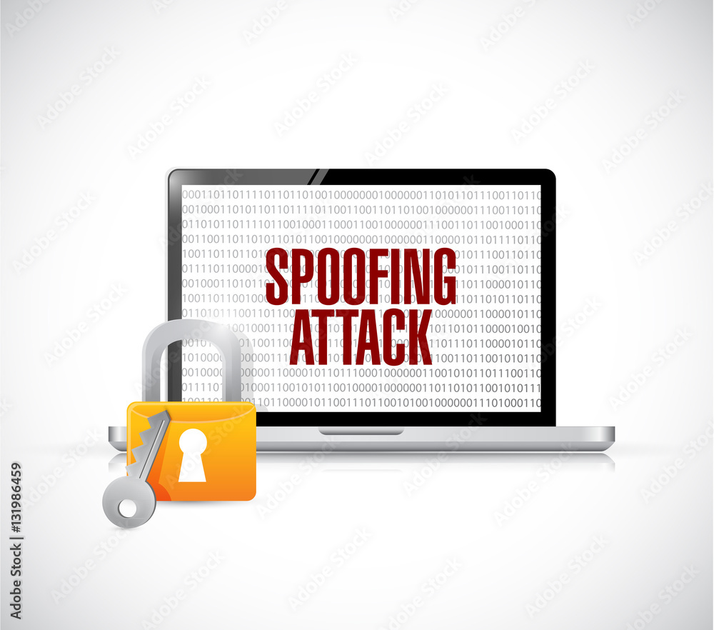 Spoon Computer Hack spoofing attack computer lock concept Stock Photo | Adobe Stock