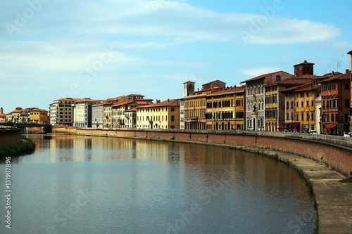 Rzeka Arno - Piza, Toskania, Włochy