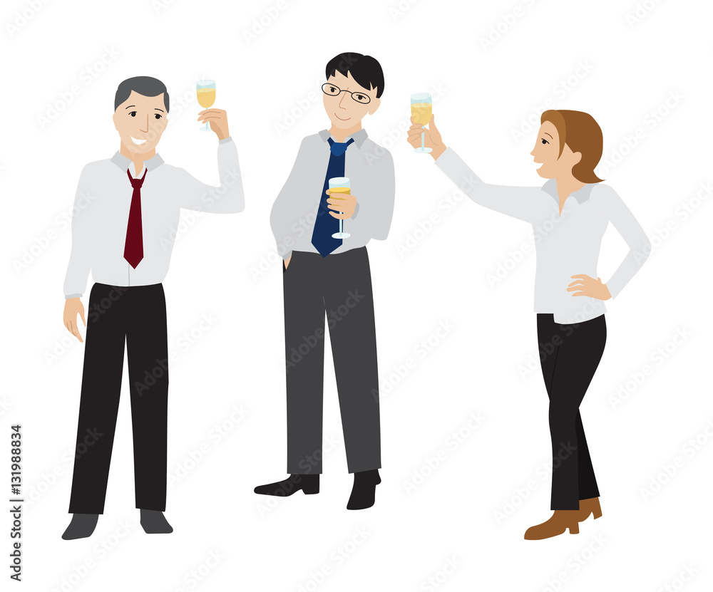 Men and woman clink champagne glass Men and woman clink champagne glass