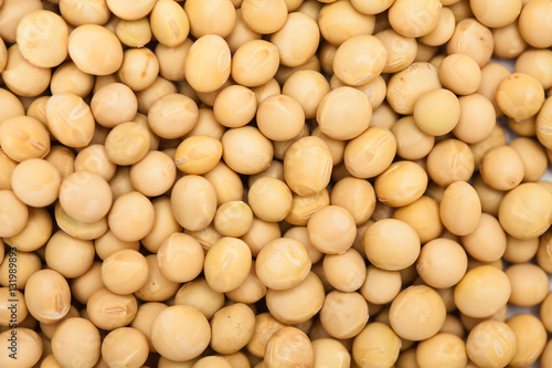 Soybeans background. Soya seed texture