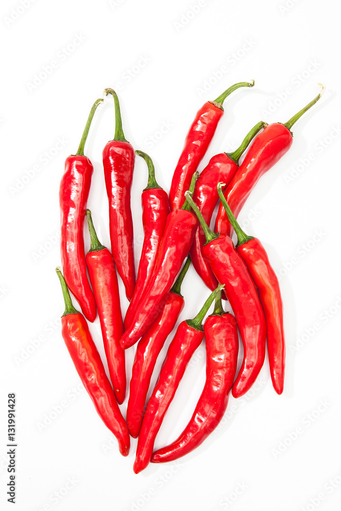 A Group of Red chili peppers isolated A Group of Red chili peppers isolated
