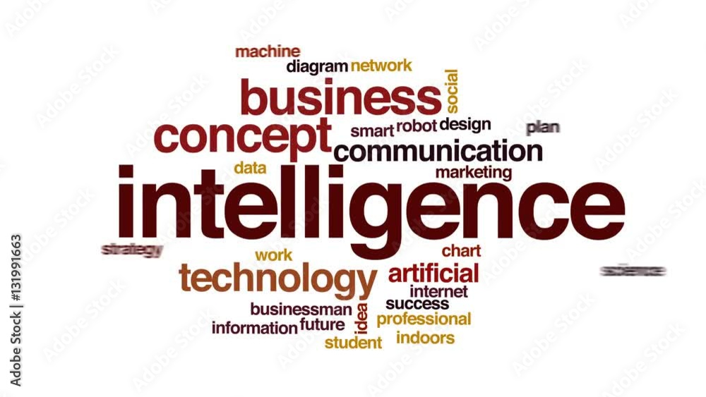 Intelligence animated word cloud. Intelligence animated word cloud.