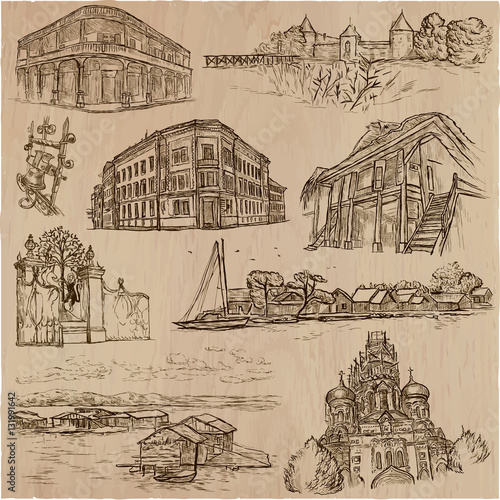 architecture - an hand drawn vector pack