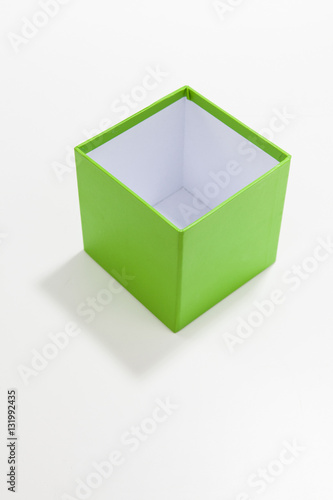 Open Green cube box