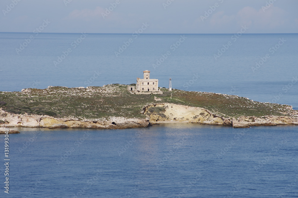 Coastline of the Tremiti, remote islands on th Adriatic sea.