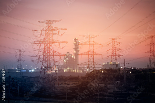 Double exposure high voltage pole and power plant