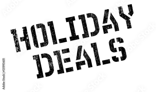 Holiday Deals stamp. Grunge design with dust scratches. Effects can be easily removed for a clean, crisp look. Color is easily changed.