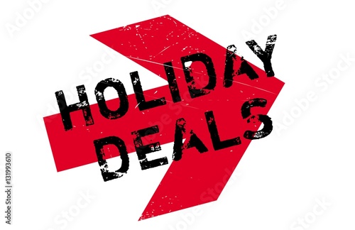 Holiday Deals stamp. Grunge design with dust scratches. Effects can be easily removed for a clean, crisp look. Color is easily changed.