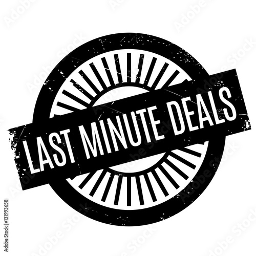 Last Minute Deals stamp. Grunge design with dust scratches. Effects can be easily removed for a clean, crisp look. Color is easily changed.