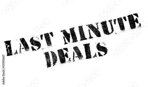 Last Minute Deals stamp. Grunge design with dust scratches. Effects can be easily removed for a clean, crisp look. Color is easily changed.
