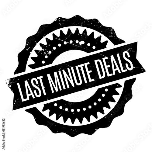 Last Minute Deals stamp. Grunge design with dust scratches. Effects can be easily removed for a clean, crisp look. Color is easily changed.