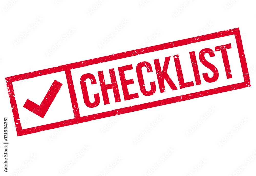 Checklist rubber stamp. Grunge design with dust scratches. Effects can be easily removed for a clean, crisp look. Color is easily changed. Checklist rubber stamp. Grunge design with dust scratches. Effects can be easily removed for a clean, crisp look. Color is easily changed.