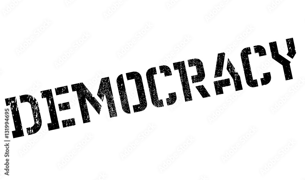 Democracy rubber stamp. Grunge design with dust scratches. Effects can be easily removed for a clean, crisp look. Color is easily changed. Democracy rubber stamp. Grunge design with dust scratches. Effects can be easily removed for a clean, crisp look. Color is easily changed.