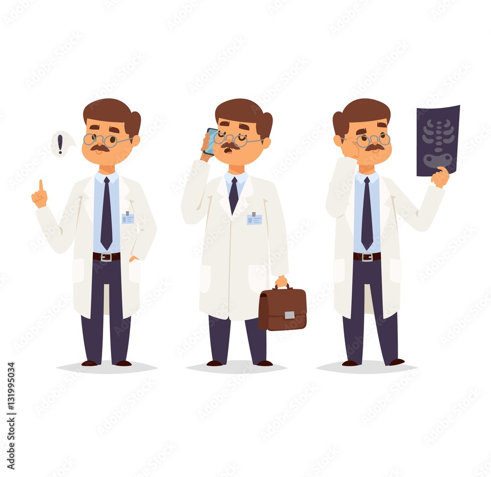 Doctor character vector isolated