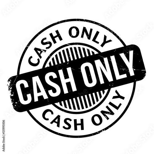 Cash Only rubber stamp. Grunge design with dust scratches. Effects can be easily removed for a clean, crisp look. Color is easily changed.