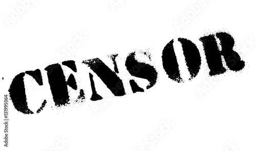 Censor rubber stamp. Grunge design with dust scratches. Effects can be easily removed for a clean, crisp look. Color is easily changed.