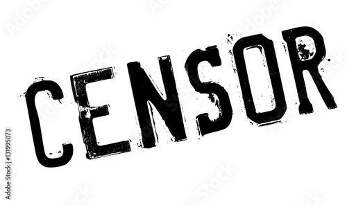 Censor rubber stamp. Grunge design with dust scratches. Effects can be easily removed for a clean, crisp look. Color is easily changed.