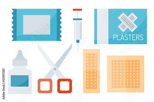 First aid symbols vector illustration.