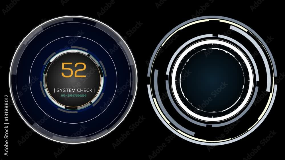 HUD Circle Interface. Radial Spin Effect HUD Circle Interface. Radial Spin Effect