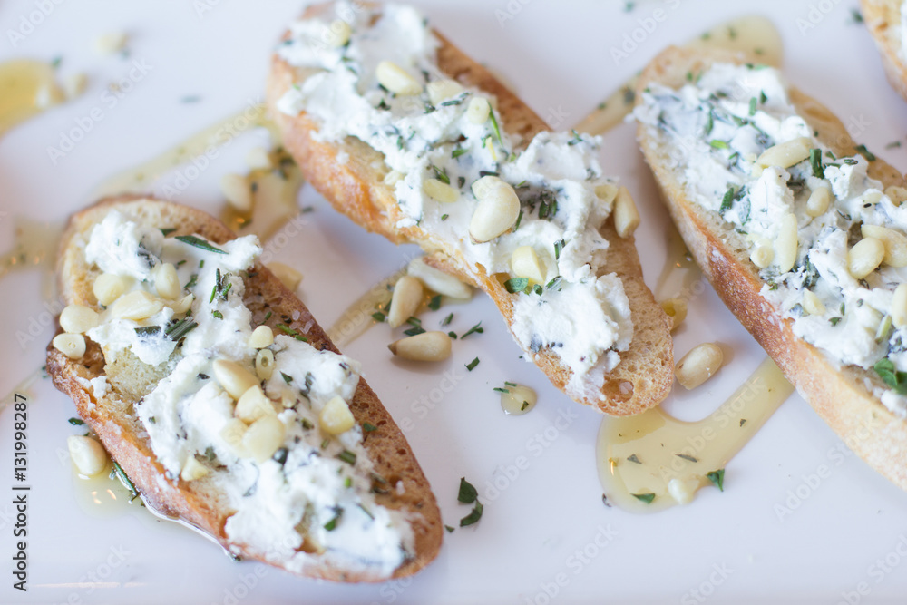 Bread, Cream Cheese & Chives