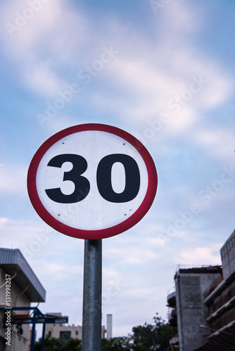 Not driving over 30 km/h