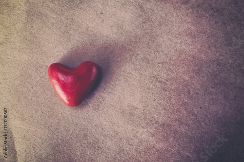valentine's day love heart, vintage tone 