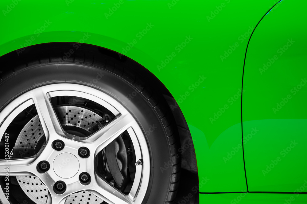 Colorful Sports Car, Closeup Detail
