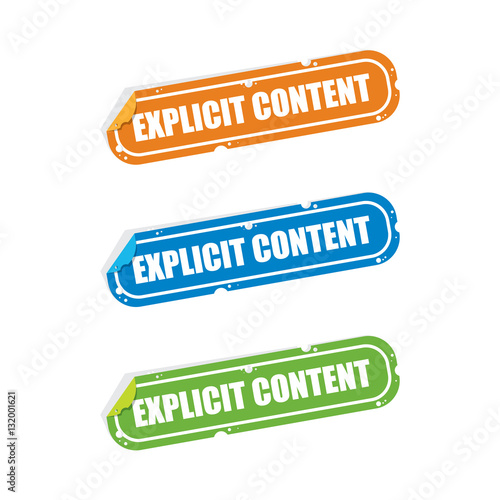 Explicit Content Sticker Labels