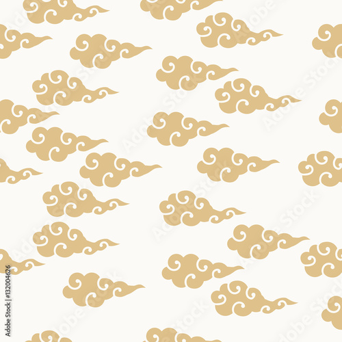 アジア風雲模様の背景パターン